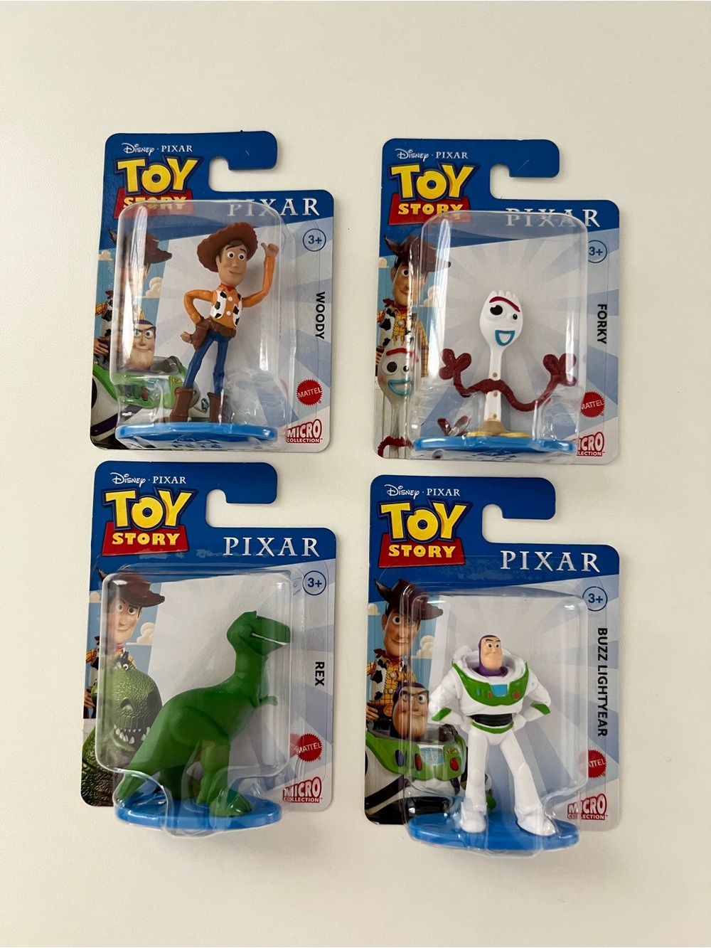 Disney Pixar Toy Story Micro Collection 4 Figure Set Woody Buzz Rex Forky NWT